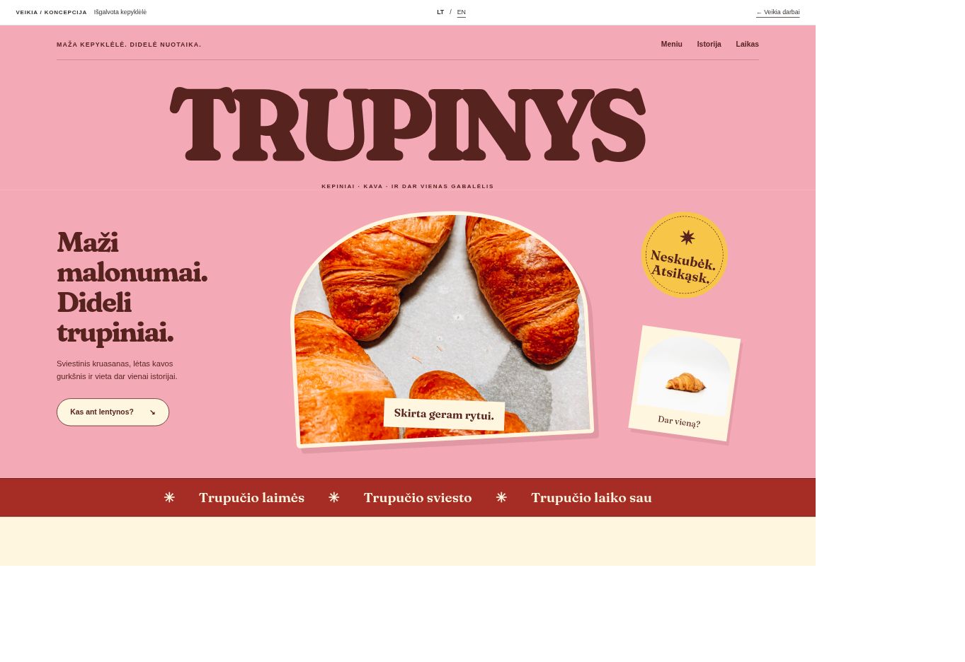 Trupinys — Playful neighbourhood bakery